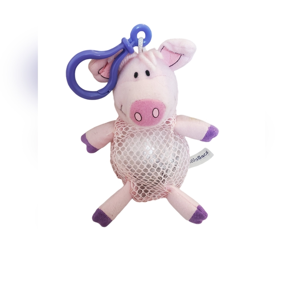 Rare Vintage mini Silly sac mesh clip on pig bag